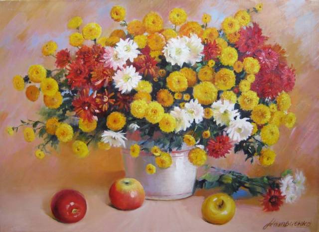 хризантемы